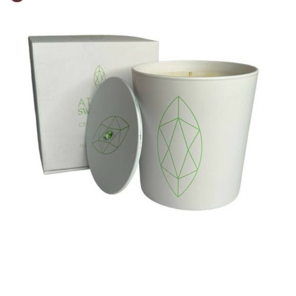 NIB Atelier Swarovski Crystal Garden Scented Candle Peridot Patchouli France